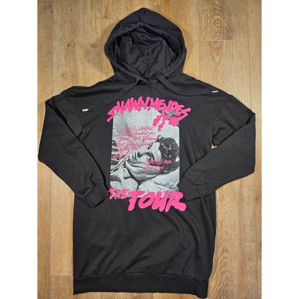 H&M Shawn Mendes Concert Tour Hoodie Women’s XS Black Rare Graphic Sweatshirt